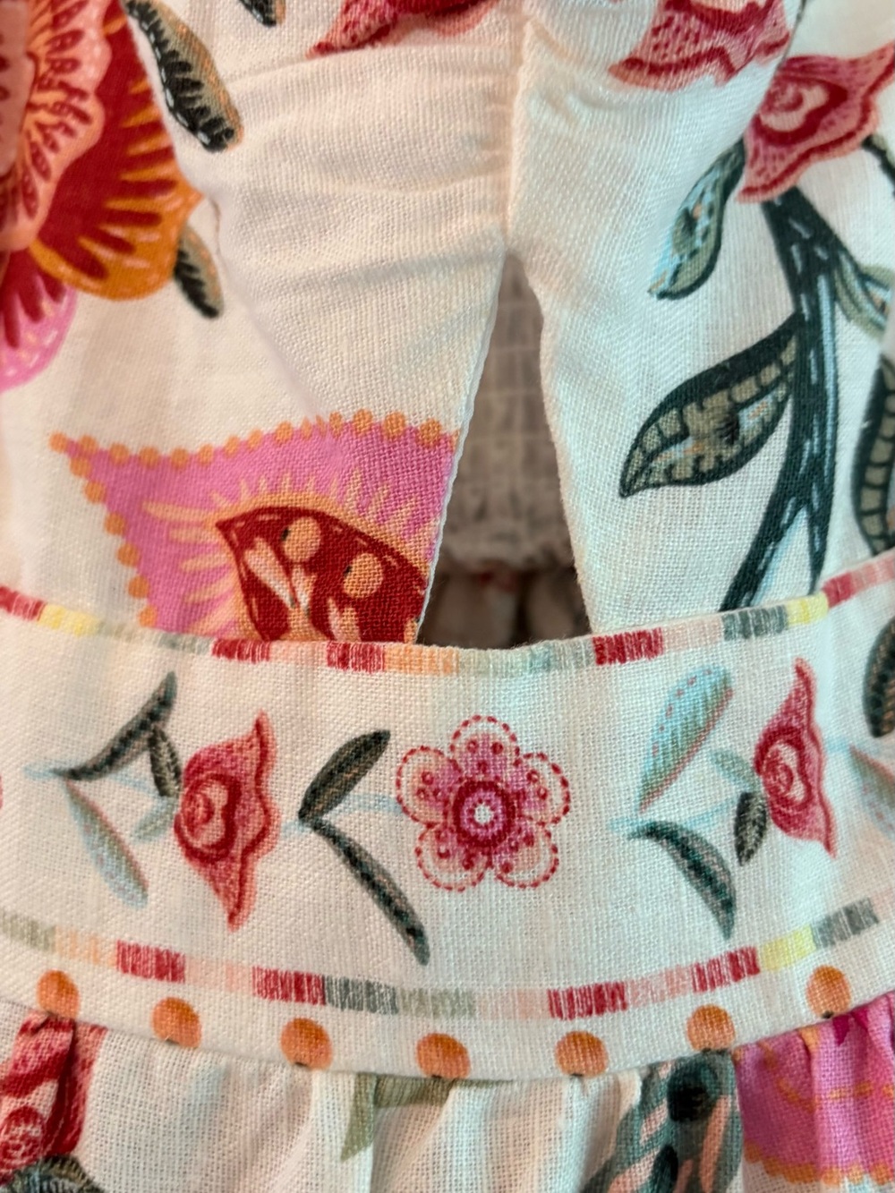 House of Harlow 1960 White Maxi Skirt with Pink & Green Floral Print - Picture 3 of 7